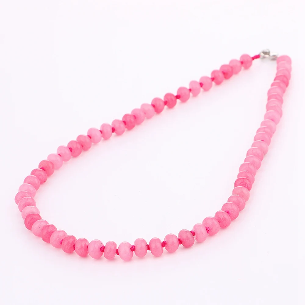 LBLS Women Necklace Crystal Natural Stone Pink Bridal Beaded Necklaces for Women Manmade Choker Statement Bohemia Necklace (4)