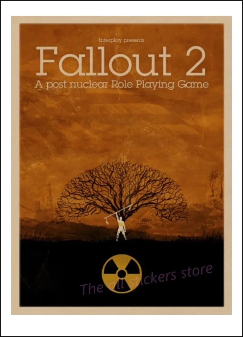 Fallout 3 4 игровой плакат серия Fallout игра Ретро плакат, крафт-бумага для бара кафе домашний декор Настенная роспись/2030 - Цвет: 13
