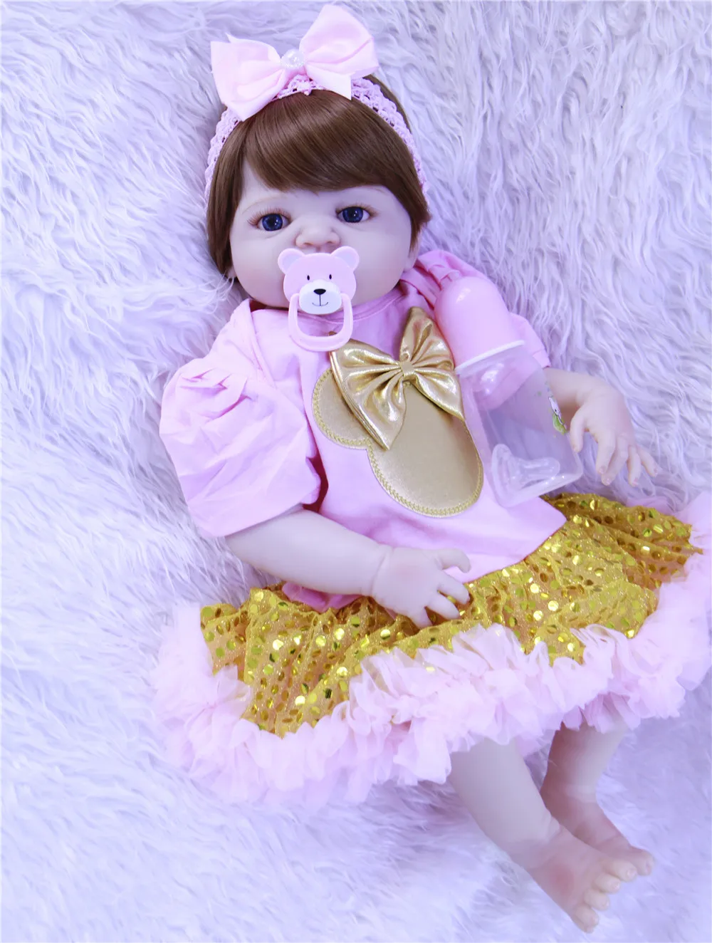 Bebe Reborn виниловое боди для девочек 23 ''реалистичные куклы allive малышей