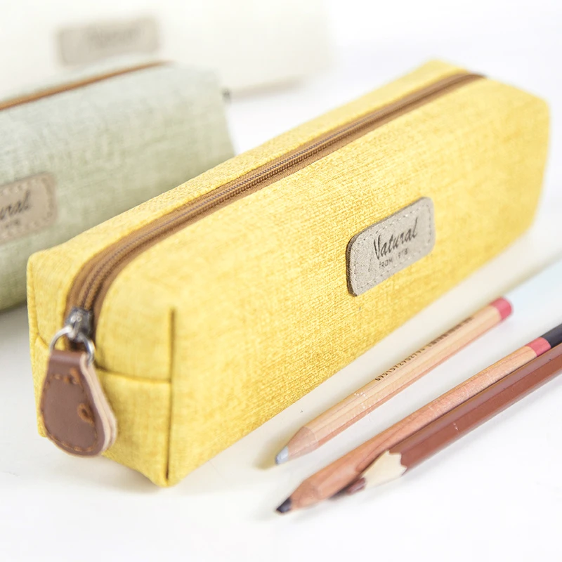 

Creative simple fashion pencil bag Korean large capacity solid color student pencil case portable school paperlaria escolar