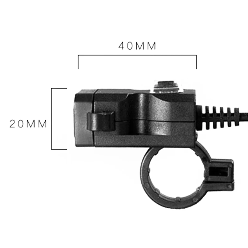Двойной USB порт 12 в водонепроницаемый мотоцикл зарядное устройство на руль 5 в 1A/2.1A адаптер питания Разъем для мобильного телефона