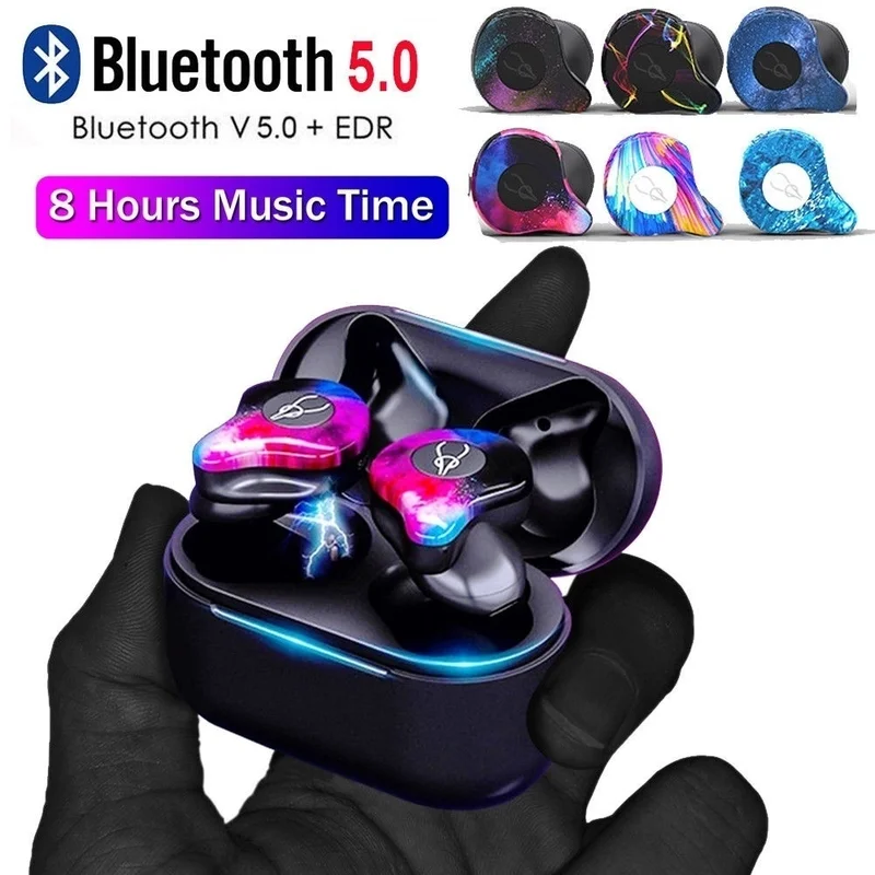 

KAYINUO TWS Bluetooth 5.0 earphones 4D HIFI Stereo Surround Earbuds with Mic Charging Case headset Waterproof Sports earphone