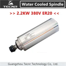 2.2KW Электрический шпиндель водяного охлаждения двигателя 380 В ER20 80 мм Диаметр для ЧПУ