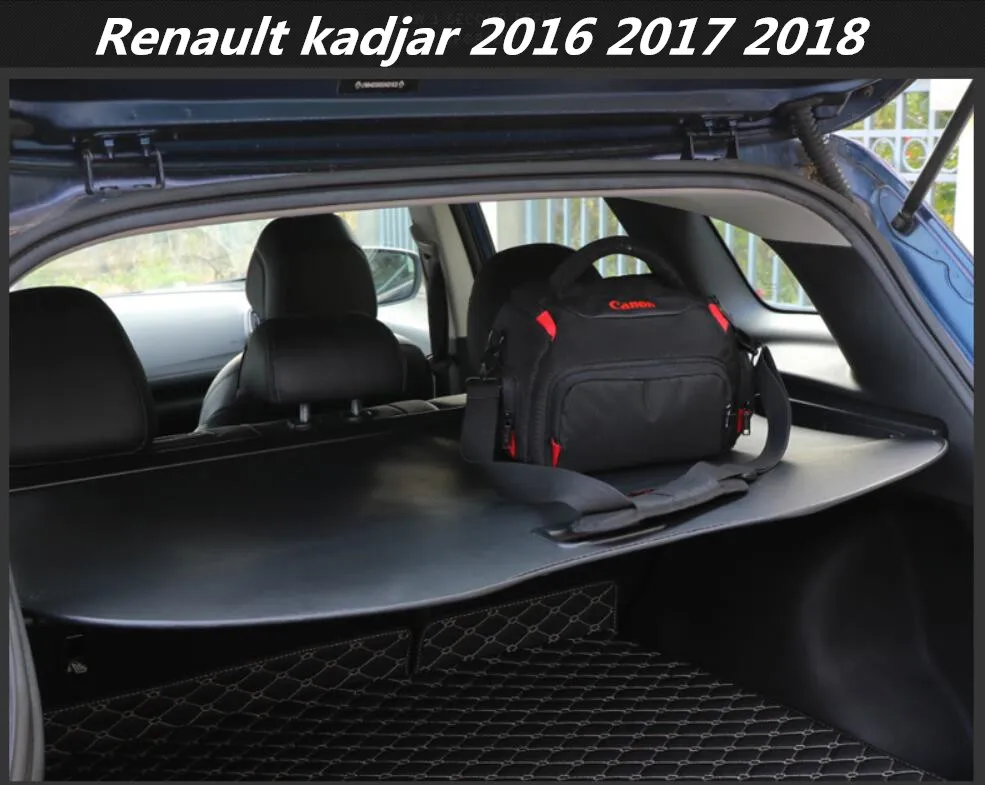 

JIOYNG High quality Car Rear Trunk Security Shield Cargo Cover For Renault kadjar 2016 2017 2018 ( black, beige)