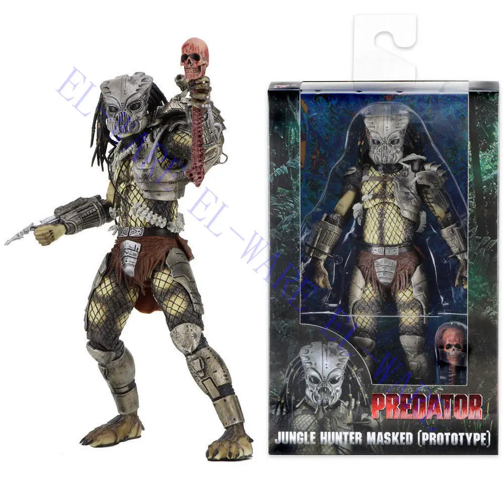 

7 Inches NECA 30th Anniversary Predator 7" Jungle Hunter Masked Prototype PVC Action Figure Model Collection Toy For Kids Gift