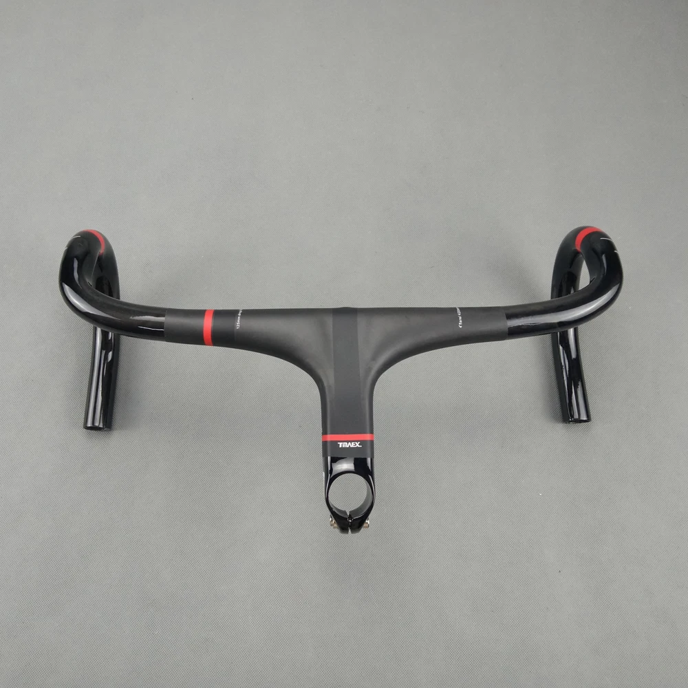 

Newest Ultralight Full Carbon Handlebar Road Bike Integrated Handlebar and stem Racing Handle Bicycle Parts 400/420/440mm