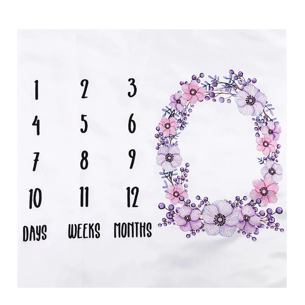  Infant Baby Girl Boy Cotton Days Months Years Blankets Photography Photo Props  
