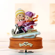 Вращающаяся музыкальная шкатулка подарок на день рождения романтические влюбленные мужские свадебные Рождественский подарок для украшения дома