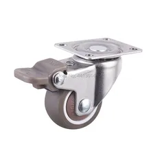 1 inch Lightweight Caster with brake TPE rubber Super mute wheels bear 20kg/pcs albreda 1 pcs 2 20kg colorfull men