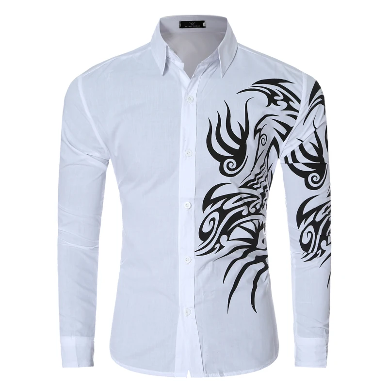 2019 Spring Autumn Features Shirts Men Casual Jeans Shirt New Arrival Long Sleeve Casual Slim Fit Male Shirts