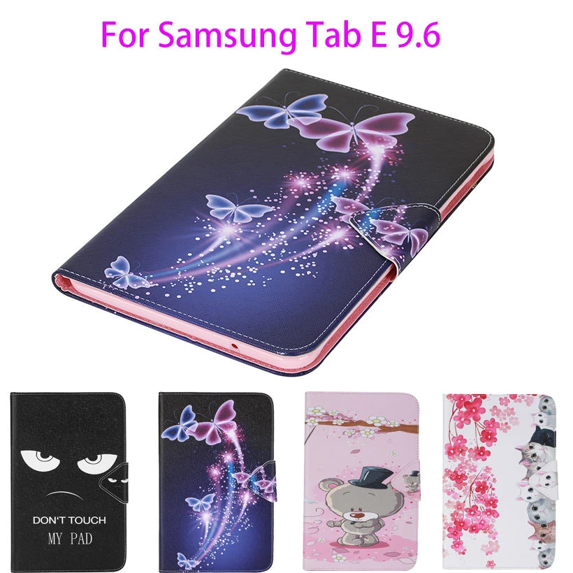 viool mat Goed gevoel Samsung Galaxy Tab T561 E 9.6 Silicone Case - Pu Leather Case Samsung  Galaxy Tab E - Aliexpress