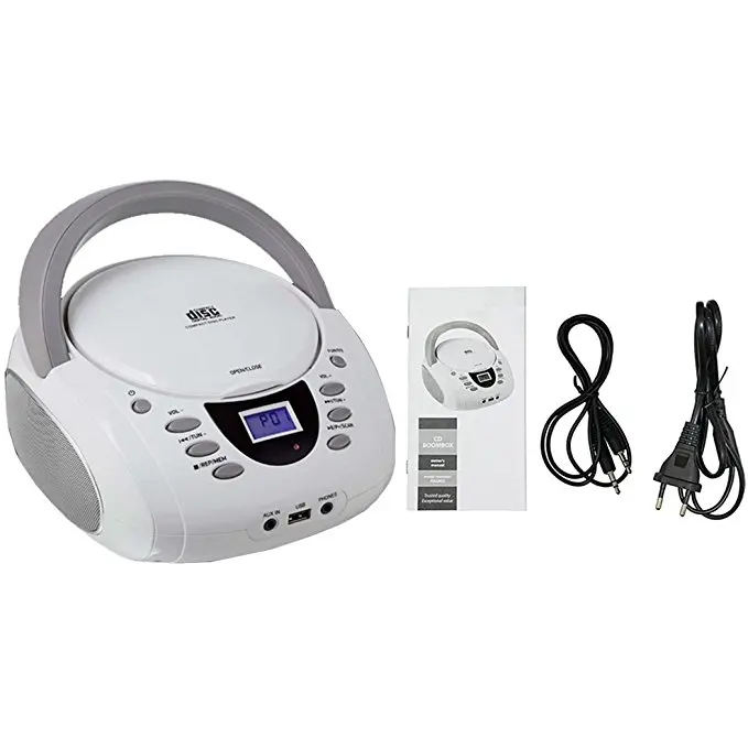 LONPOO Stereo Portable CD Player Boombox with