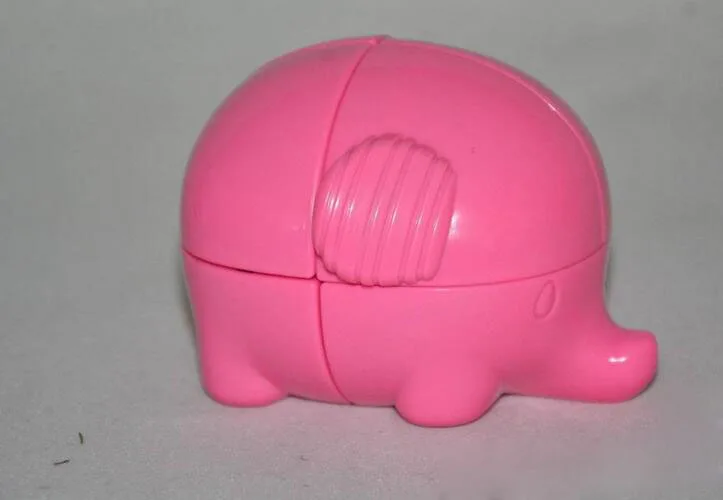 YJ YongJun 2x2 Plastics Elephont Intelligence Interesting Cube Puzzle Pink Great Children Educational Toy