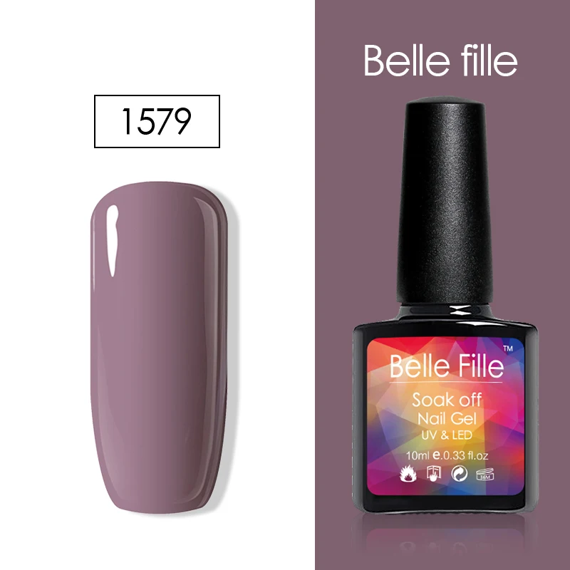 Belle Fille 10 мл гель Краски Цвет Топ базы блеск клей для ногтей UV лак голографическая