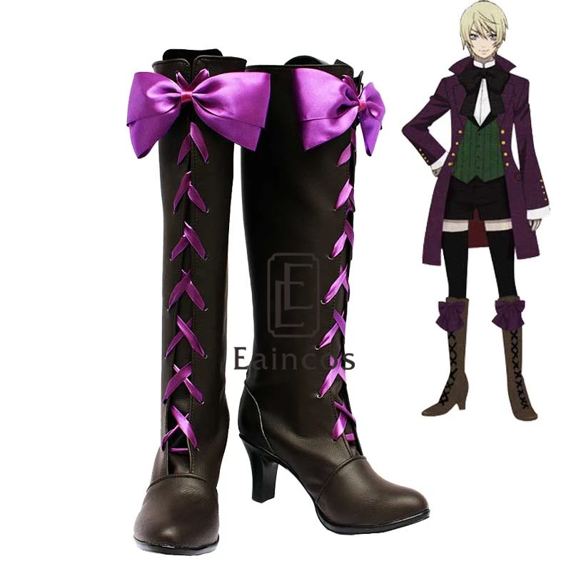Anime Black Butler II 2 Alois Trancy Cosplay Halloween Party Shoes Boots Custom-made | Тематическая одежда и униформа