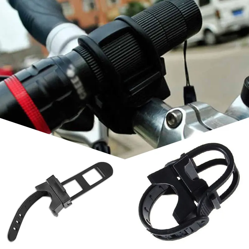 360 Degree Swivel Bicycle Flashlight Mount Bracket Flash Torch Holder Front Light Clip Adjustable Lamp Holder Bike Accessories