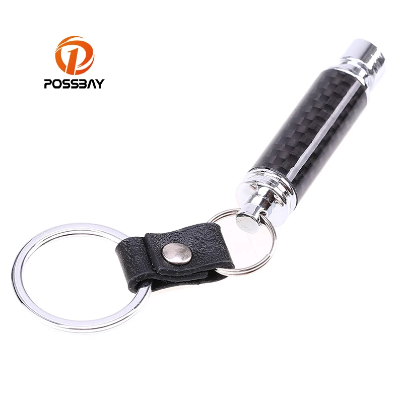 

POSSBAY Universal Car Motorcycle Car Exhaust Pipe Keychain Auto Car Key Holder Metal Key Chain Key Ring Black Accessories