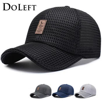 

2019 Summer Mesh Baseball Cap Men Women Breathable Comfortable Sun Dad Hats Unisex Solid Color Sunscreen Caps Snapback bones