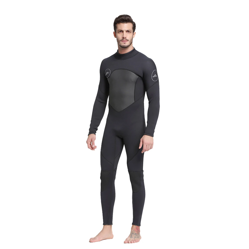 الرجال 5 مللي متر أسود/رمادي بذلة لرياضة الغوص تصفح Fullsuit بذلة ملابس الغوص النيوبرين بدلة غطس الرجال في 5 ملليمتر