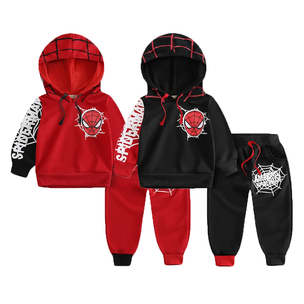 

Baby Boys Spiderman Clothing Set Autumn Spider-Man Suit For Baby Boys Hoodies Sweatshirt Hoody+ Pants Children Clothing Set