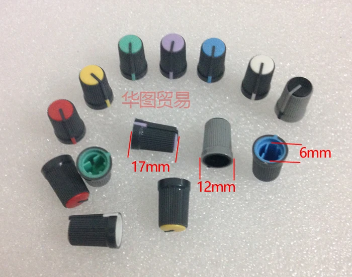 7pcs Soundcraft LX7 Mixer Potentiometer Knob Cap Switch Knob Cap / D Hole / half-axis Rotary Potentiometer knobs caps