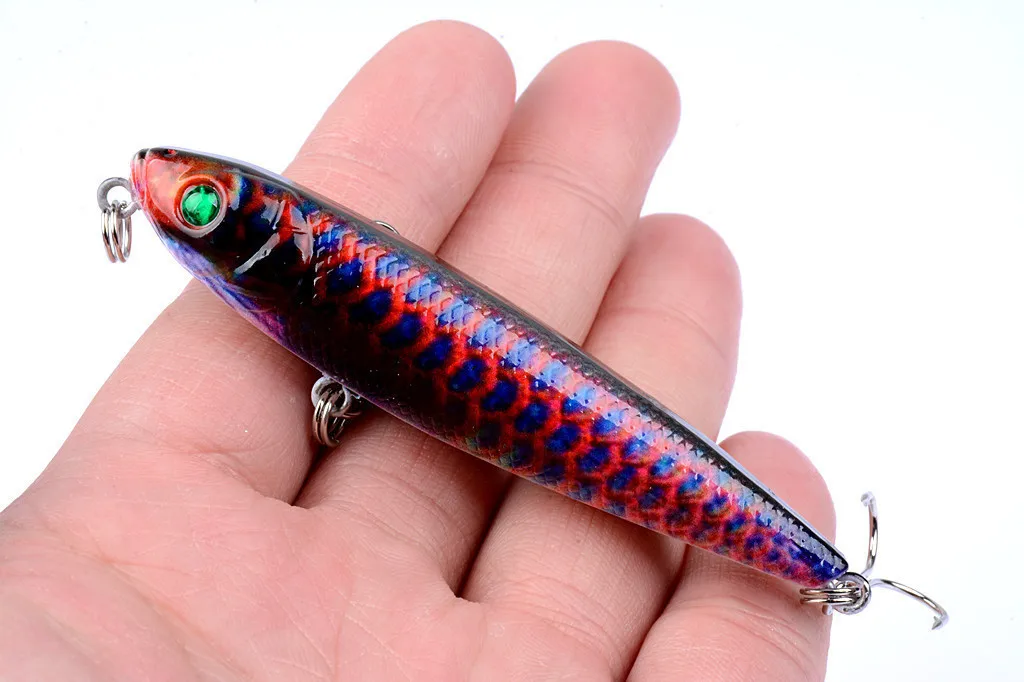 

1Pcs/Lot 8cm/8.8g Lifelike Pencil Fishing Lure TopWater Artificial Hard Baits Wobblers Crankbait Pesca Isca For Sea Lake Fishing