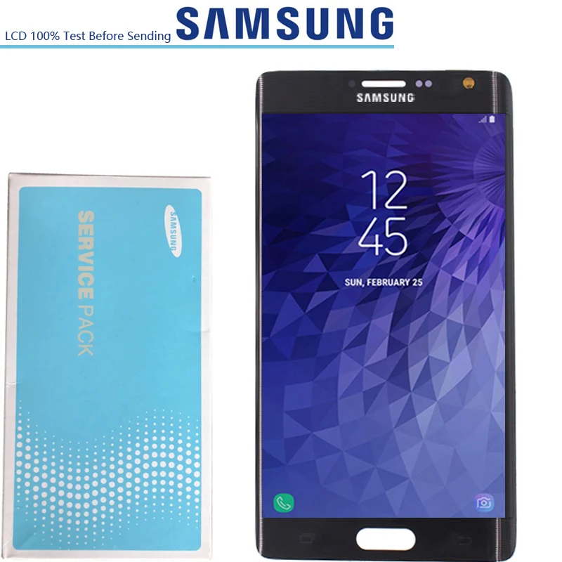 

5.6'' NEW ORIGINAL Super Amoled LCDs Display Parts For Samsung Galaxy Note 4 Edge N915 N9150 N915F LCD Touch Screen Assembly