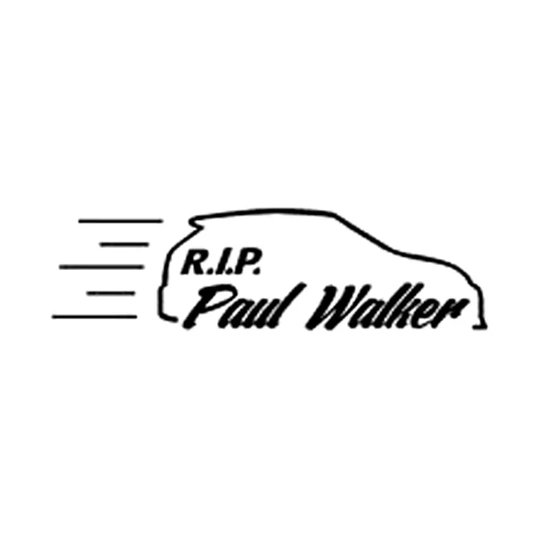 

14.1CM*3.8CMRIP Paul Walker Hatchback -Black/Sliver Decal The fast And Furious Car Sticker Vinyl Car Styling Stickers C8-0158