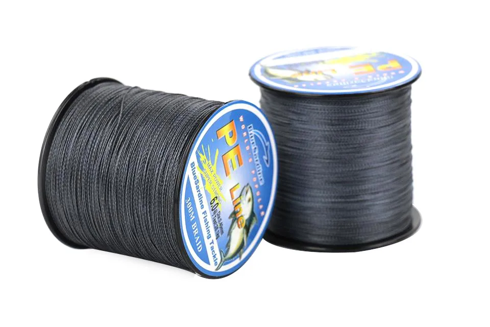 BlueSardine м 300 м плетеная леска серая Multifilament PE супер сильная 4 оплетка провода 12lb-90lb рыболовные снасти