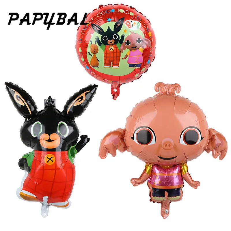 

50pcs Bing Bunny Sula Elephant Foil Balloon 86*60cm Cartoon Rabbit Animal Balloon Baby Birthday Party Decor Kid's Toys Globos