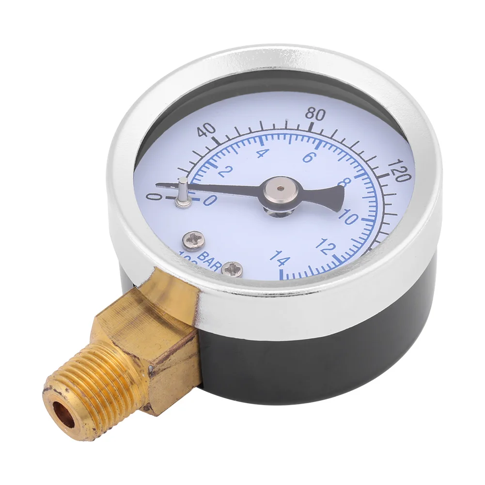 0-200psi 0-14bar измеритель давления в шинах 40 мм Циферблат метр 1/8 вакуумный манометр измерительный инструмент