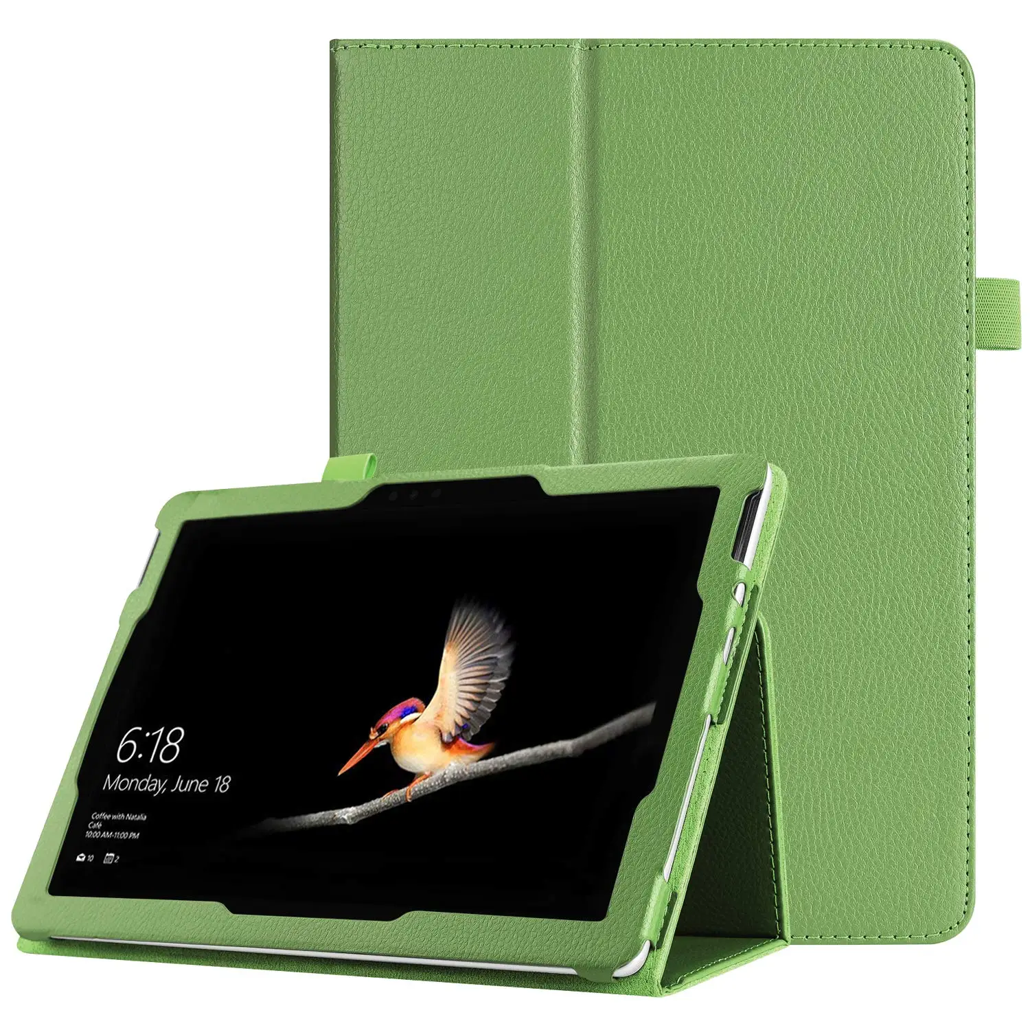 Совместимый с w/type чехол для клавиатуры для microsoft Surface Go 10 Mult-Angle View Portfolio Cover Fit Surface Go 1" Tablet - Цвет: Surface Go Green