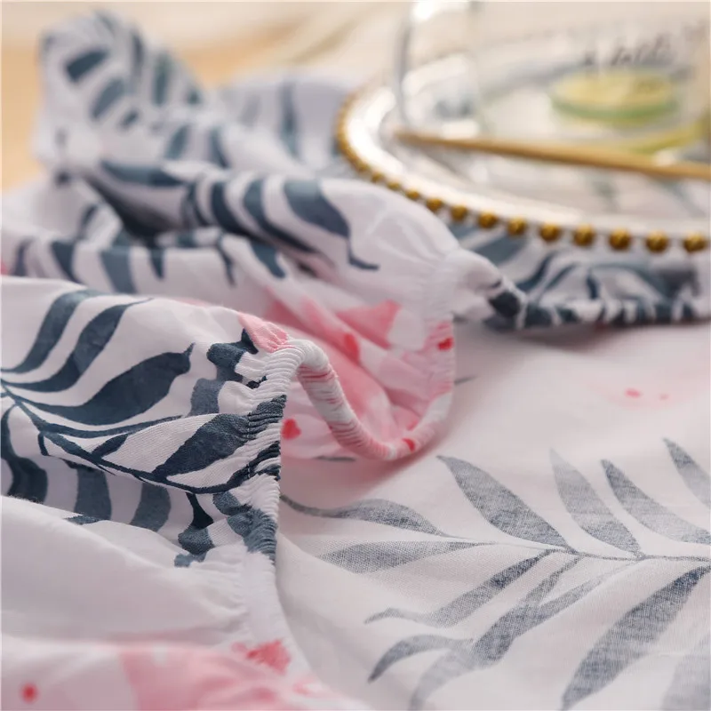 3/4 шт. Лист с листьями удобный розовый чехол для кровати хит продаж наволочки