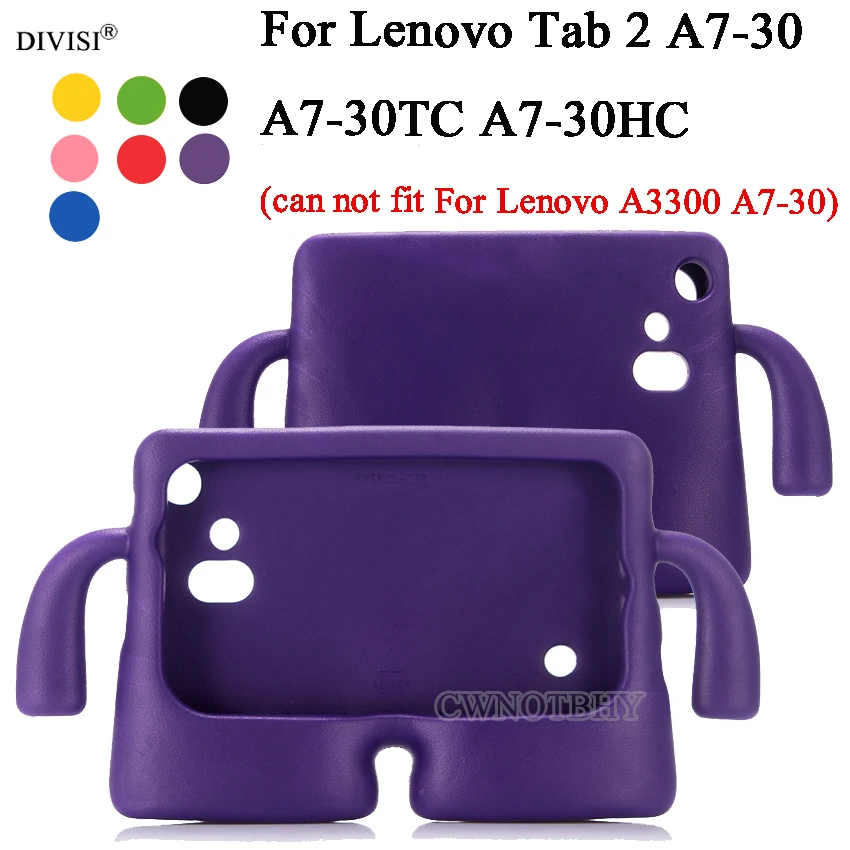 

CWNOTBHY EVA kids child shockproof Silicone Case Cover For Lenovo Tab 2 A7-30 A7-30TC A7 30TC A7-30HC 7.0 Tablet protective case