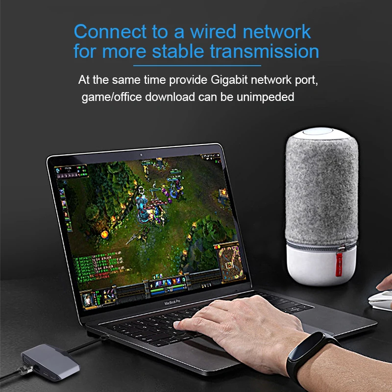 Хаб Basix USB C хаб ethernet Type для Ethernet мульти 3 0 порт Thunderbolt адаптер питания док станции