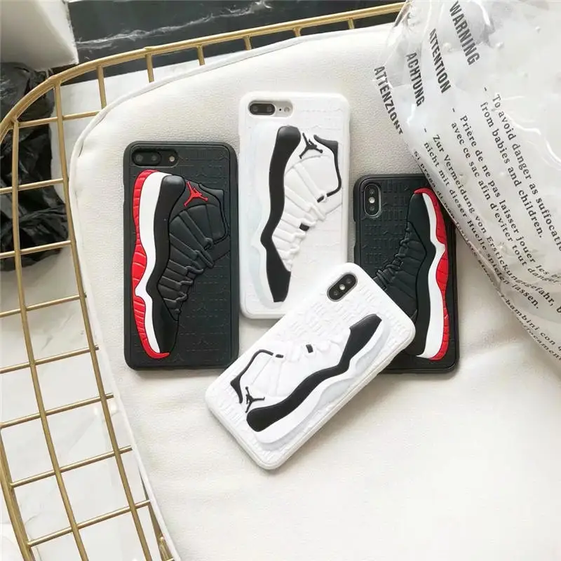 Для iphone 8 7 6 6s plus X чехол Модный 3D спортивный баскетбольный башмак Мягкий