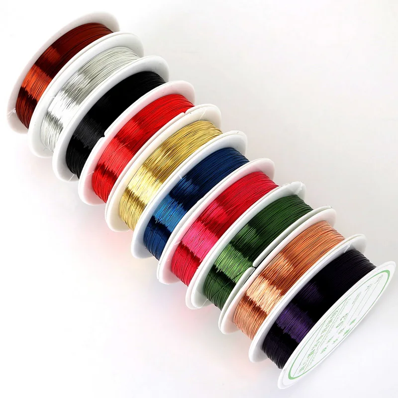 150meter/roll 0.3mm Alloy Cord Mixed 10 colors Beads Rope Copper Wires
