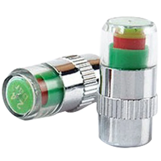 

AUTO -2 Pcs Motorcycle Car Air Tyre Tire Valve Pressure Warning Caps 3.0 Bar New