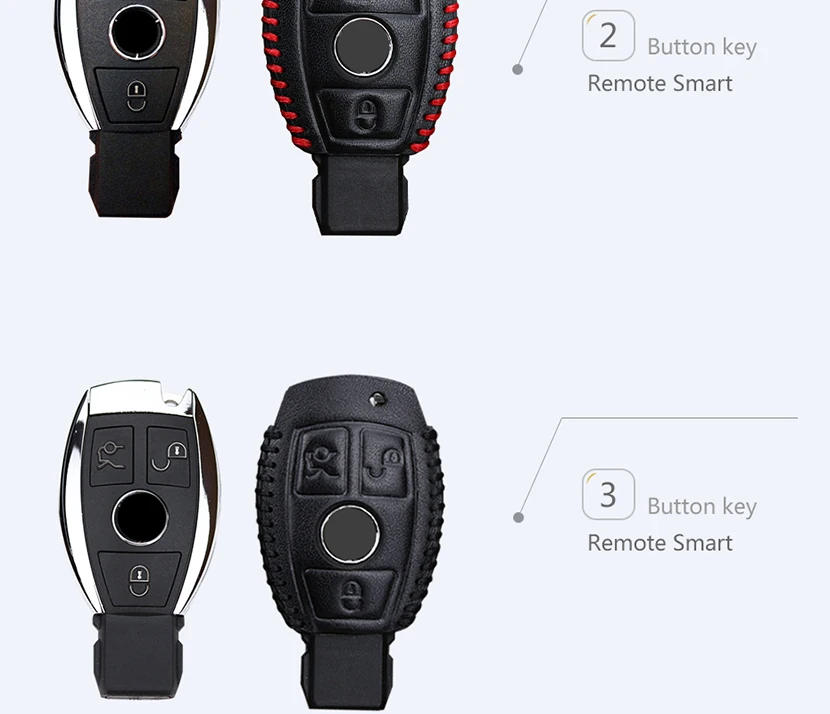 Чехол для ключей автомобиля из натуральной кожи для Mercedes Benz CLK ML SLK B C E S класс брелок аксессуары для автомобиля Стайлинг для Mercedes Benz