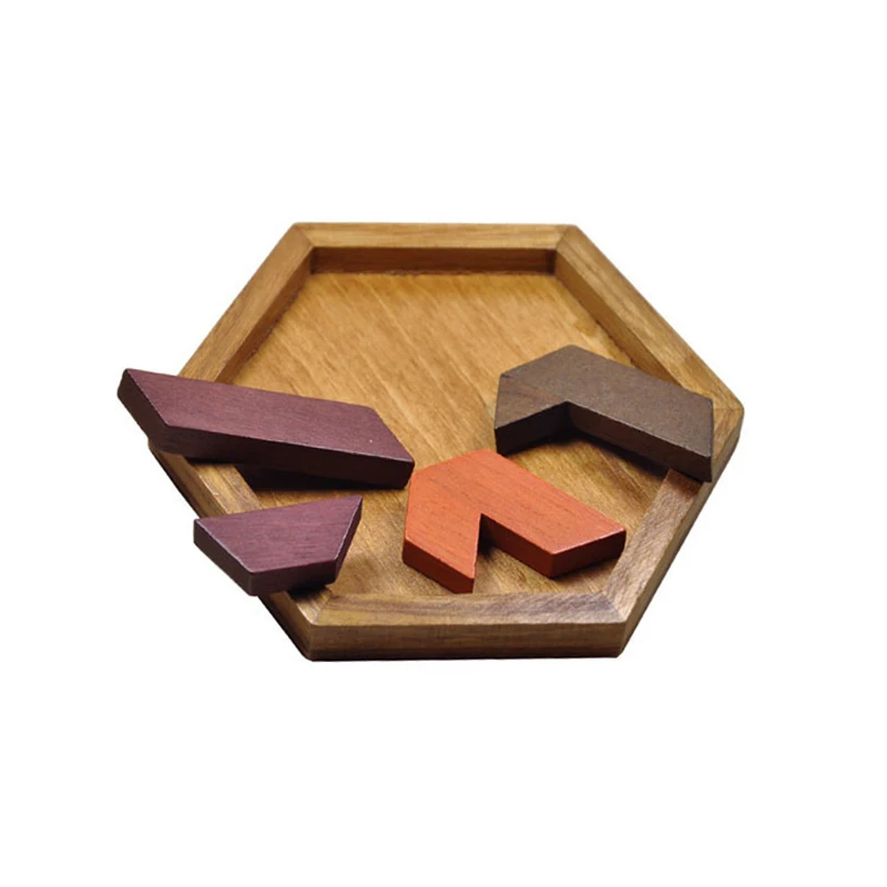 Деревянные пазлы для детей детская танграмма геометрической формы|puzzle wood|geometric