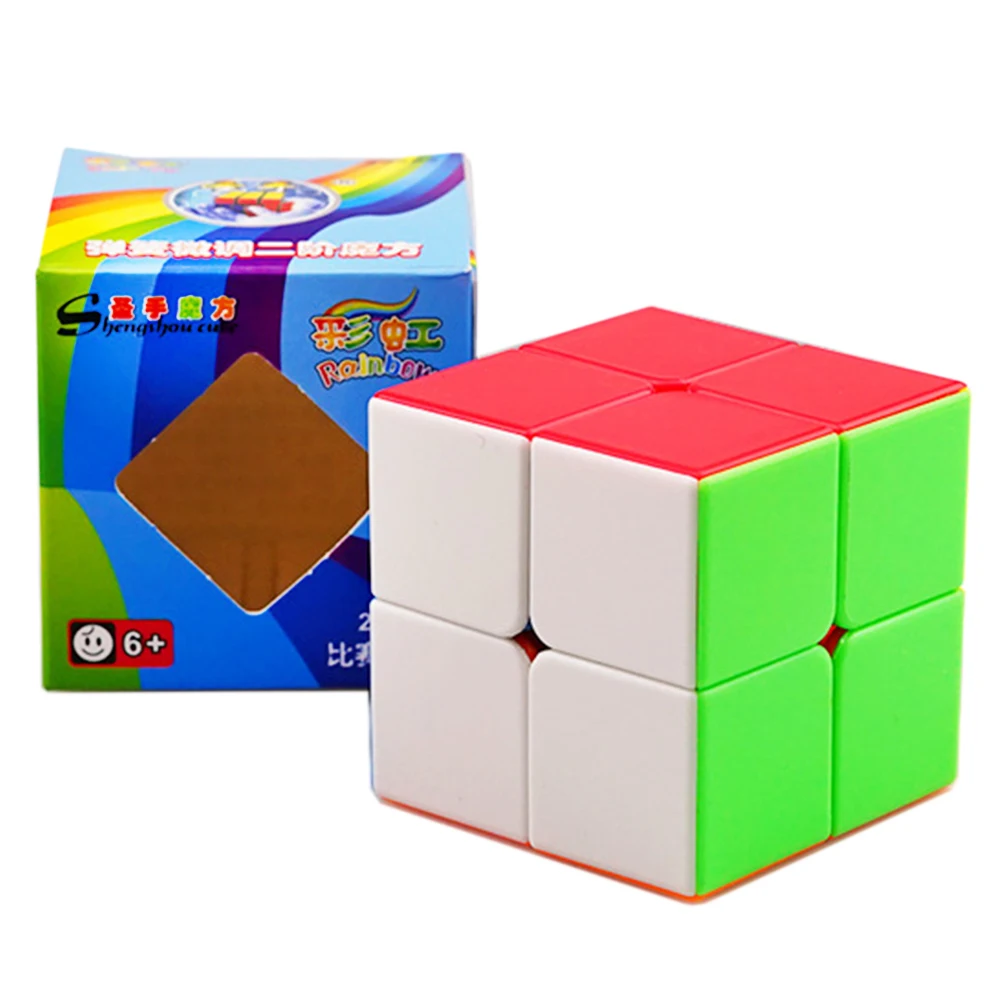 Магический куб ShengShou 2*2*2 головоломка 2x2x2 игрушка для детей 5 см Stickerless Two 2 layer