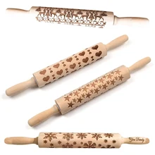 2 размера 35 см 43 см для ухода за ребенком для мам Рождество тисненая скалка для выпечки печенья печенье, фондан, пирог тесто гравировкой ролик олень; Снежинка