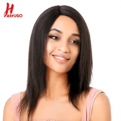 HairUGo бразильские прямые кружева закрытия натуральный цвет человеческих волос ткет не Реми волосы 4x4 Свободный Средний три части Кружева