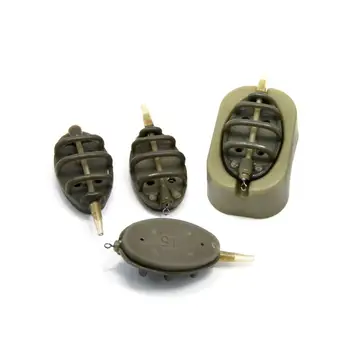 

Carp Fishing Inline Method Feeder 4 Feeders 15/20/25/35g 30/40/50/60g Fishing Bait Accessories new