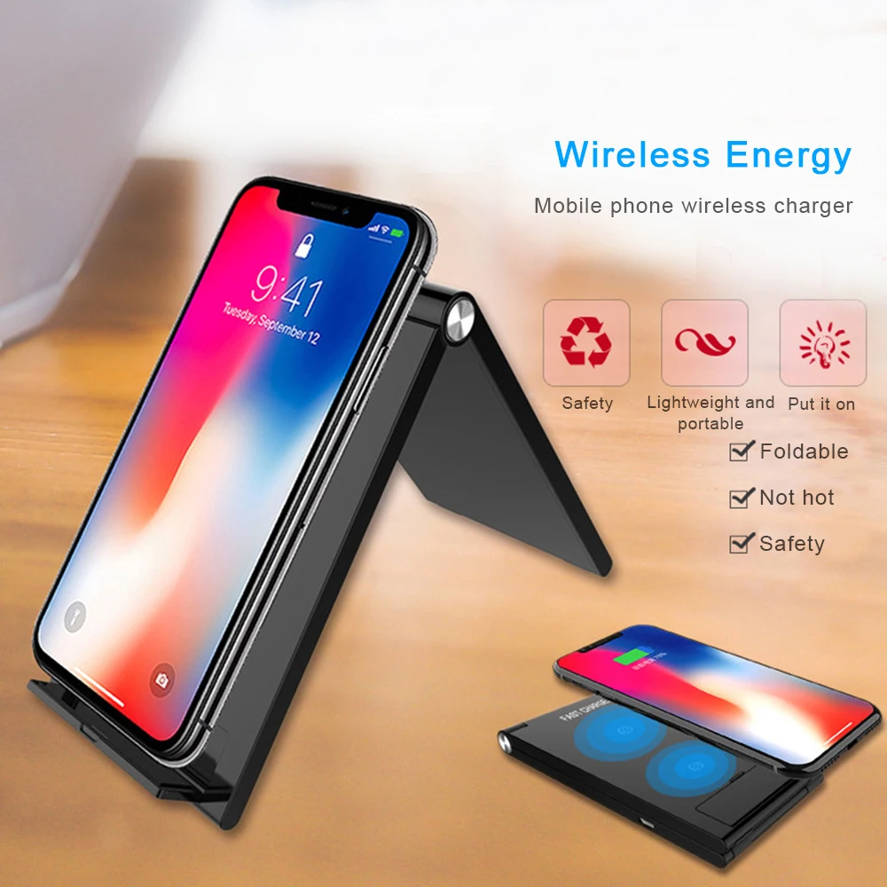 

10W Qi Fast Wireless Charger for Samsung S9 S8 S7 Note 9 8 7 Wireless Charging Dock for iPhone XS MAX XR 8 X USB Charger station