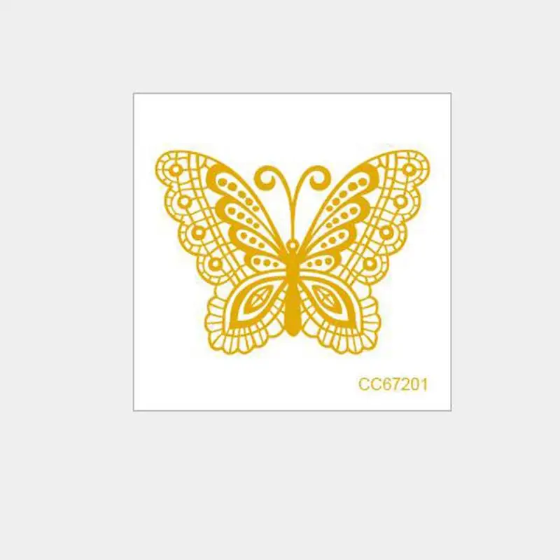 16 Sale Flash Metal Waterproof Temporary Sticker Gold Color Stripe geometry Men Women Water Transfer Tattoo Sticker Body Art - Цвет: 16
