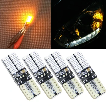 

4 x RV Trailer T10 921 194 168 2825 42-SMD 12V Backup Reverse LED White/Amber Yellow Lights Bulbs Replacement Halogen Lamp