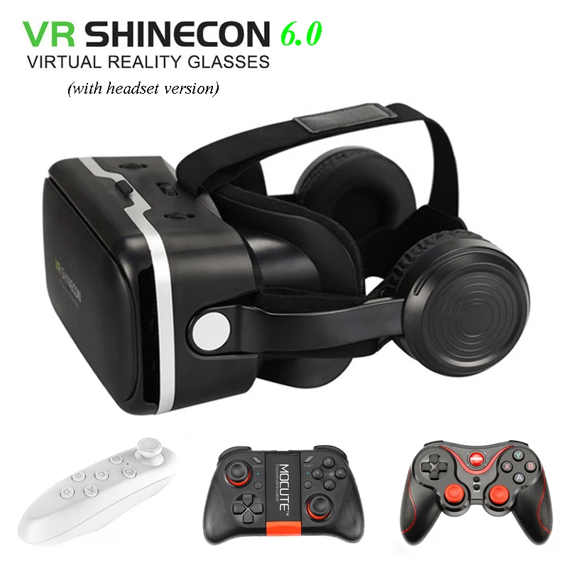 Очки виртуальной реальности VR SHINECON 6 0 vr box 2 оригинальные очки google cardboard гарнитура