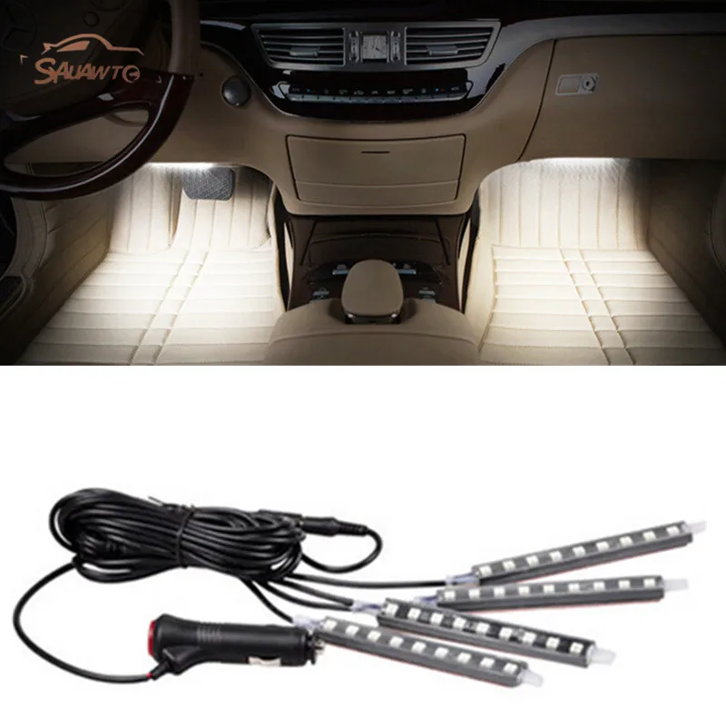 

For VW Golf 3 4 5 6 Beetle Polo Jetta Touareg Jetta Bora Passat CC Car Interior Floor Foot Decoration LED Atmosphere Lamp Light