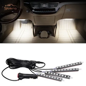 

For VW Golf 3 4 5 6 Beetle Polo Jetta Touareg Jetta Bora Passat CC Car Interior Floor Foot Decoration LED Atmosphere Lamp Light